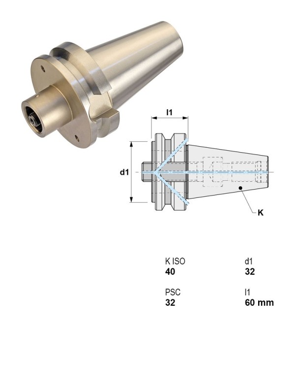 Picture of Canela Tool 23.218.40.32/060 CAT40 PCS "Capto" C3 1.2598 32.00mm 2.3622 Gauge Length